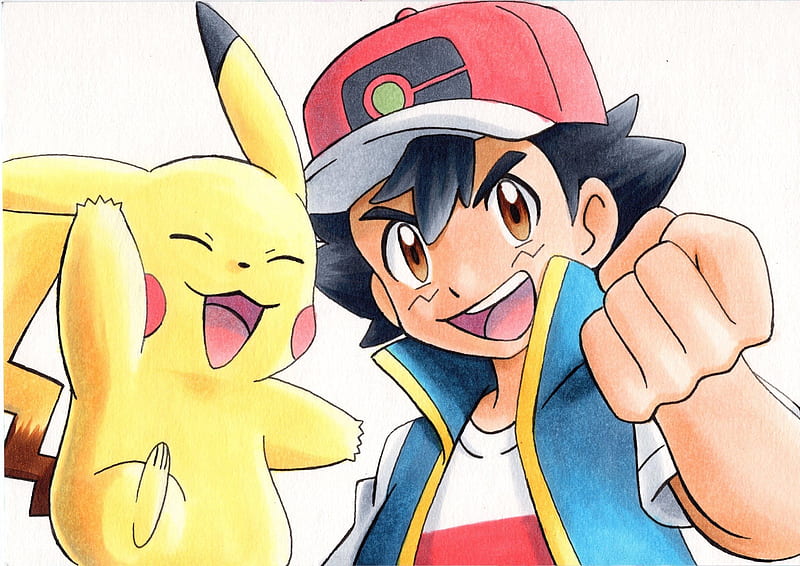 Pikachu and Ash  Pikachu drawing, Pokemon sketch, Cute pokemon