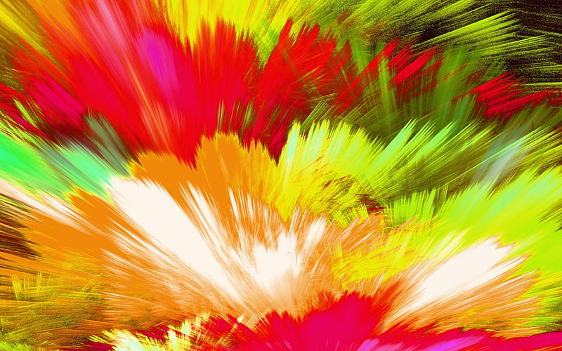 Colorful texture, red, colorful, art, orange, abstract, splash, green, texture, painting, white, pictura, HD wallpaper