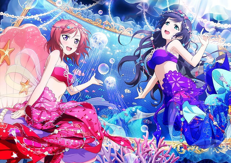 Girl, mermaid, anime, art, under water, goroku for , section сёдзё, Anime  Mermaid Girl HD wallpaper | Pxfuel