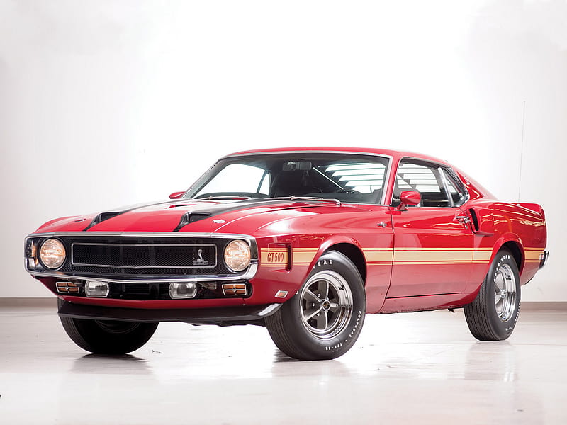 1969 Ford Shelby Mustang GT500, 1st Gen, Coupe, V8, car, HD wallpaper ...