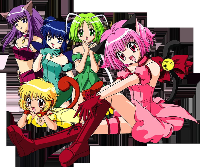 Mew Mew Power!, strawberry, cat-grils, ichigo, mew mew power, lettuce, tokyo mew mew, anime, pudding, HD wallpaper