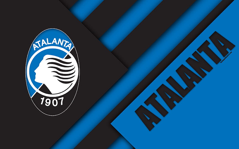 Atalanta FC, logo material design, football, Serie A, Bergamo, Italy, black  and blue abstraction, HD wallpaper | Peakpx