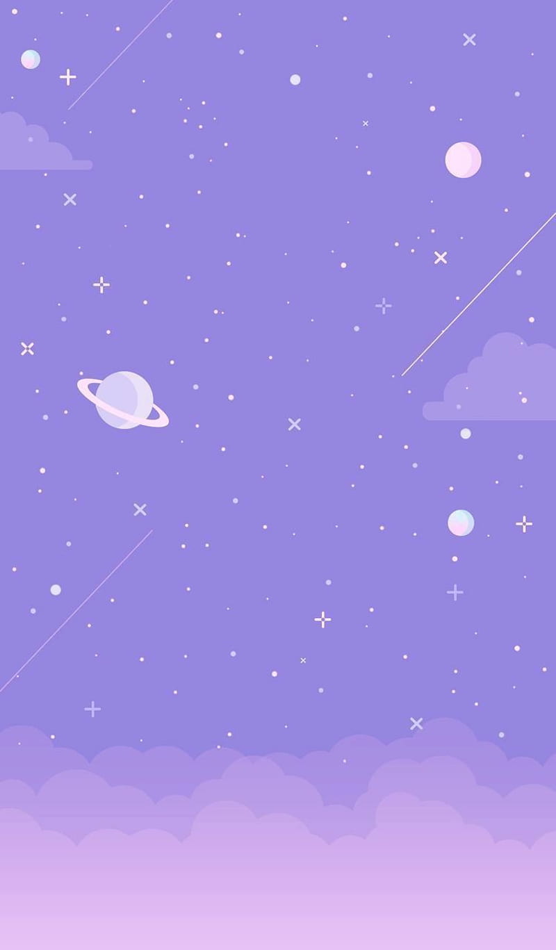 purple sky, star, stars, HD phone wallpaper