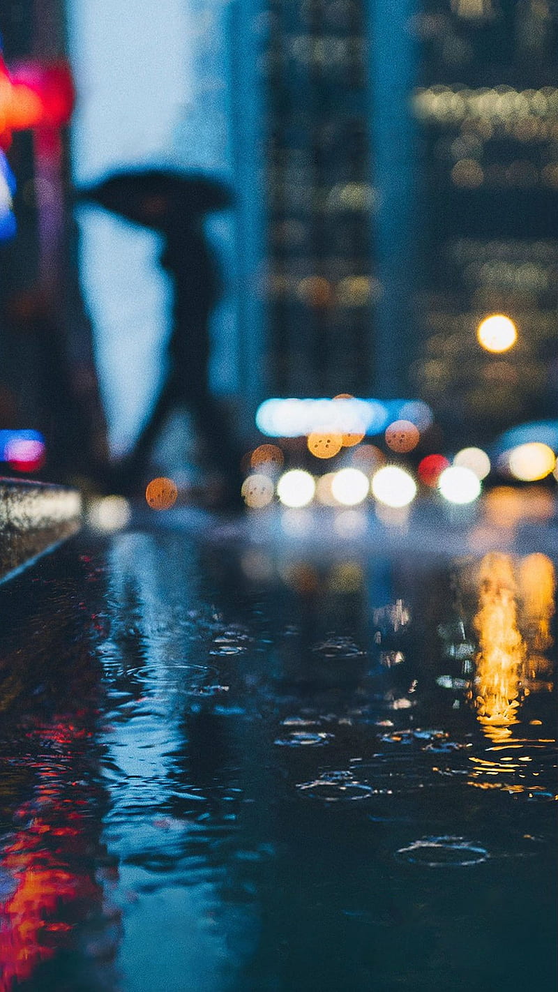 Blurred City in the Rain, background, HD phone wallpaper | Peakpx
