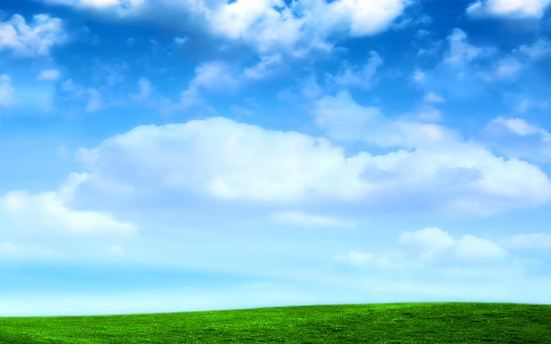 Rolling hill, sky, green, blue, field, HD wallpaper | Peakpx