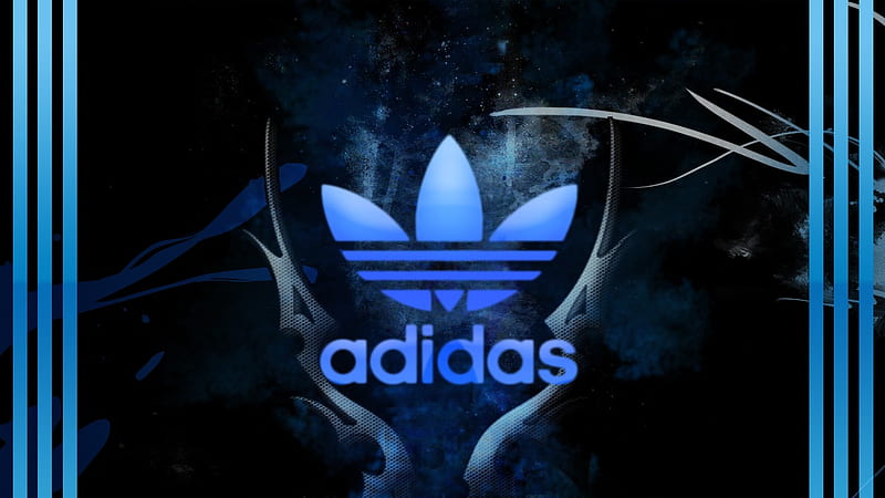 Adidas, logo, azul, esports, Fondo de pantalla HD |
