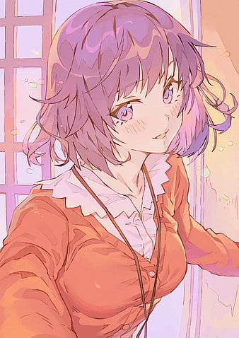 HD wallpaper: bubbles, short hair, anime, anime girls, purple hair |  Wallpaper Flare