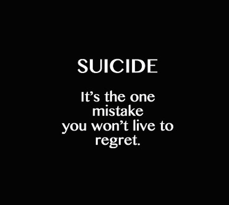 SUICIDE, live, mistake, HD wallpaper