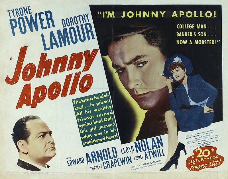 Classic Movies - Johnny Apollo (1940), Classic Movies, Tyrone Power, Johnny Apollo, Lloyd Nolan, HD wallpaper