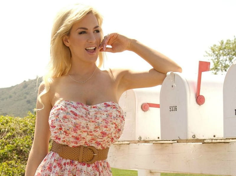 JC _ Farmer's Daughter, Babe, Sexy, Blonde, Mailbox, HD wallpaper
