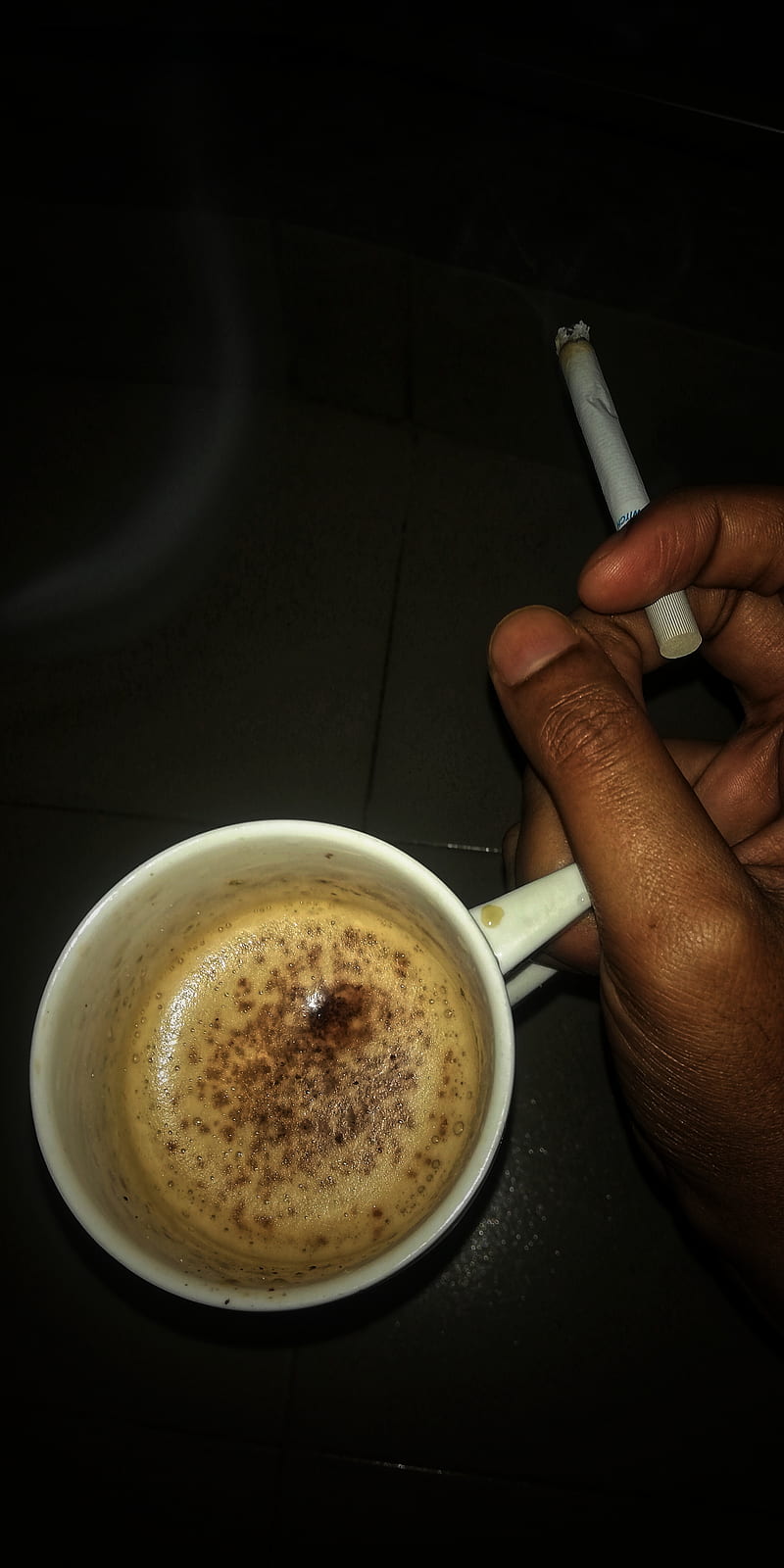 Coffee and cigarette, bonito, cup, dark, good mood night, spare time, tea, HD phone wallpaper