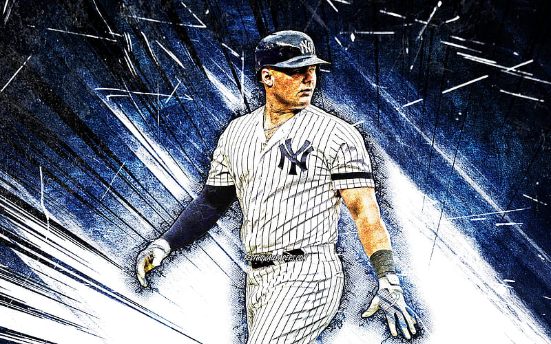 Luke Voit, grunge art, MLB, New York Yankees, pitcher, baseball, Major ...