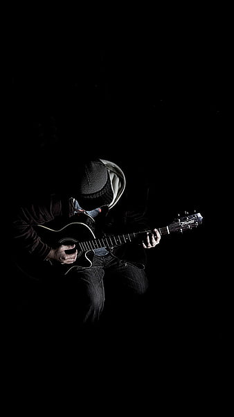 black electric guitar hd wallpaper