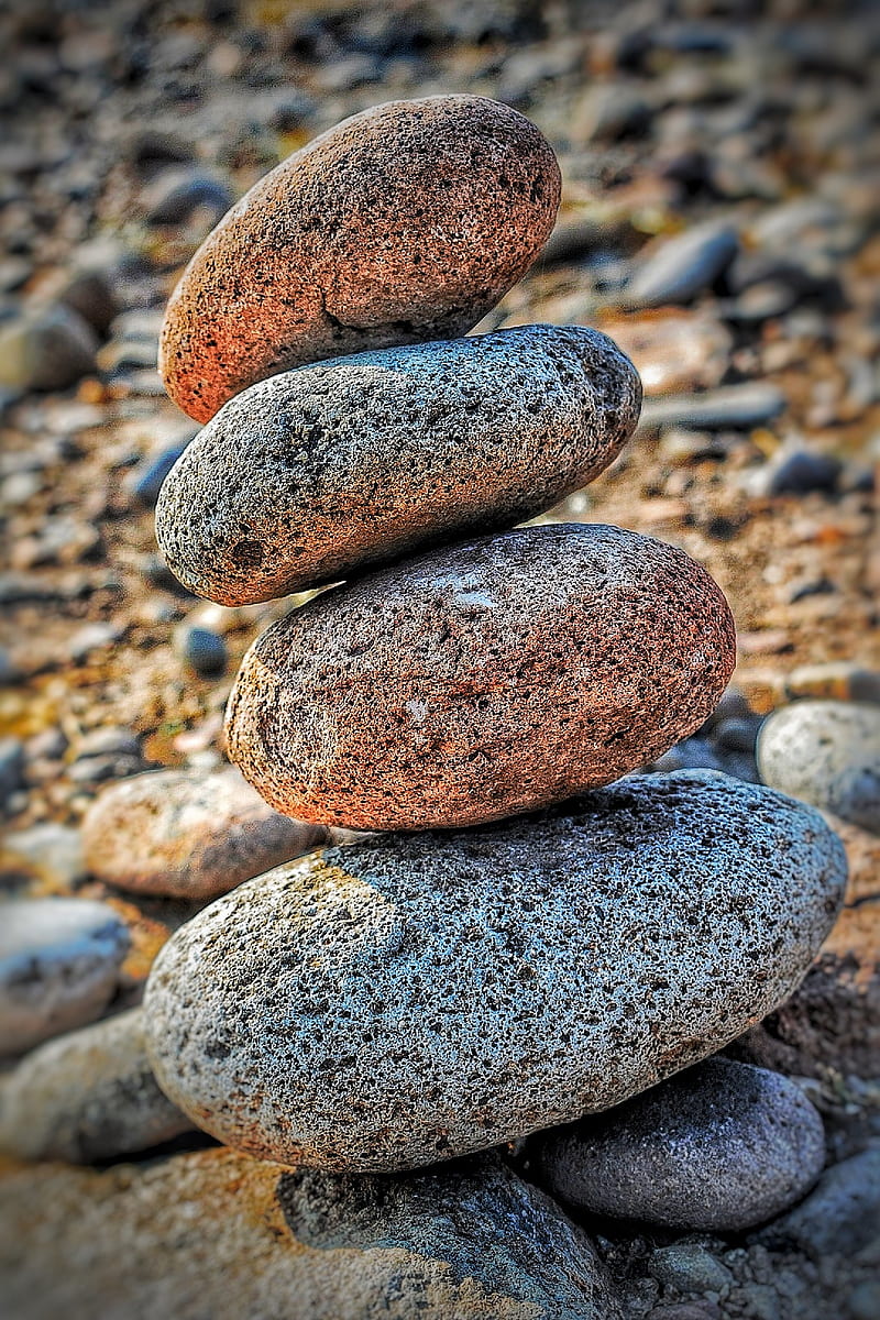 Stones, nature, rock formation, rocks, zen, HD phone wallpaper
