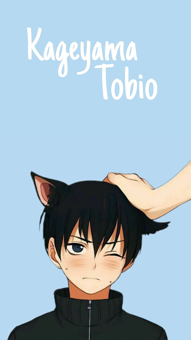 Tobio Kageyama, anime, anime boy, blue, cute, haikyuu, husbando, kawaii, HD phone wallpaper