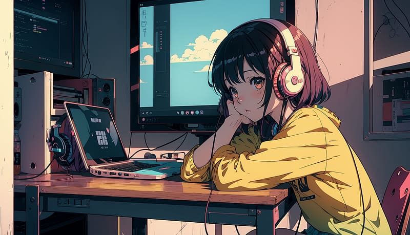 Anime Sad Girl Developer, HD wallpaper