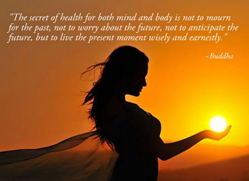 Buddha quote, present, thought, moment, quote, body, buddha, mind, HD wallpaper