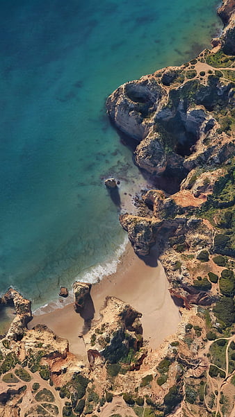 Calming Coastline, android o, lagos, pixel 2, pixel 2 xl, HD phone wallpaper