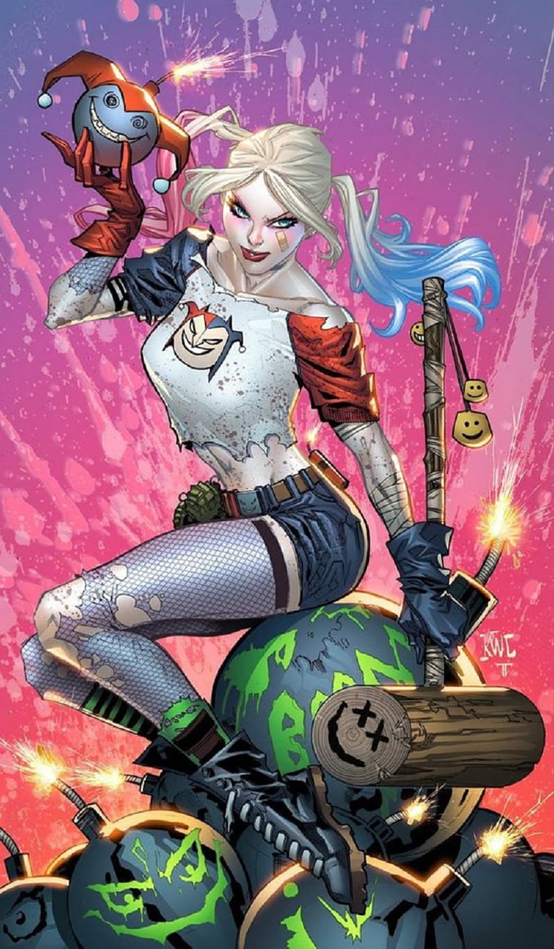 Harley quinn bomben, bomb, comic, harley quinn, HD phone wallpaper | Peakpx