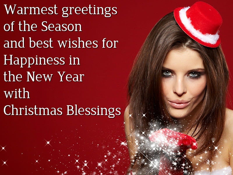 Warmest greetings, blessing, christmas, wish, happiness, quote, greeting, new year, season, HD wallpaper