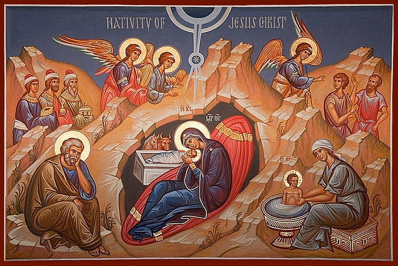 Nativity, Joseph, baby, Mary, Jesus, HD wallpaper