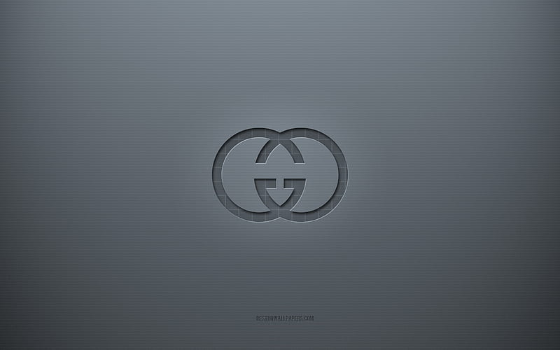 Gucci logo, gray creative background, Gucci emblem, gray paper texture,  Gucci, HD wallpaper | Peakpx
