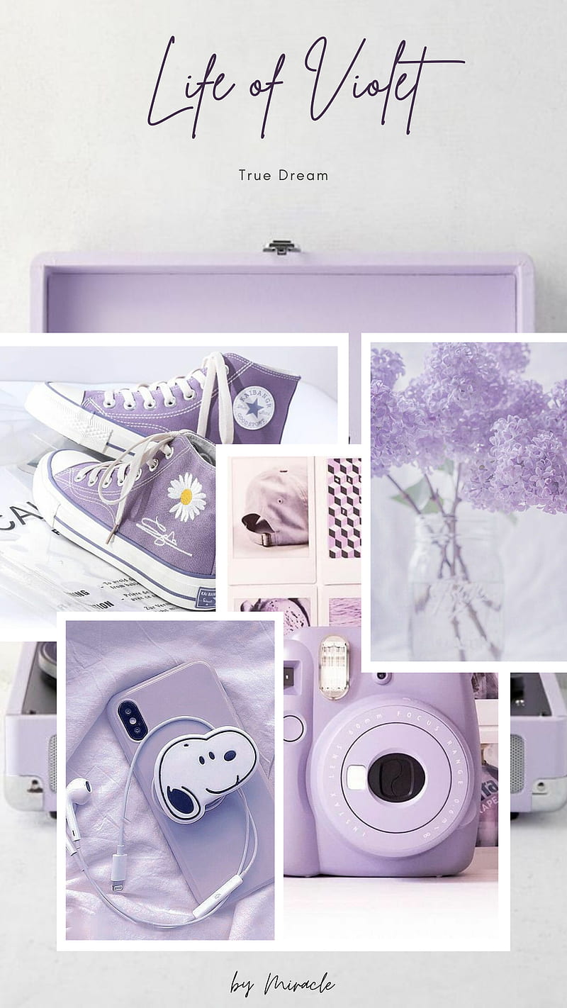 Purple Aesthetic, cute, phone , violet, HD phone wallpaper