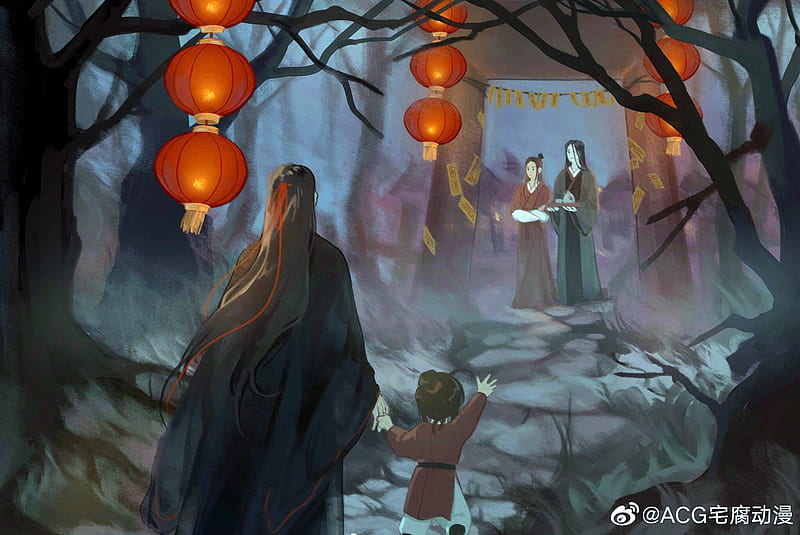 Anime, Mo Dao Zu Shi, Wen Ning, Wen Qing, Wei Ying, Wei Wuxian, Lan Sizhui, HD wallpaper