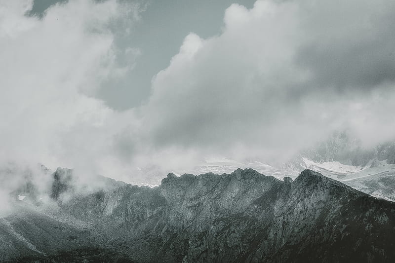 Gray Mountains, HD wallpaper