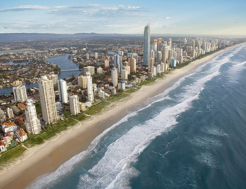 Gold Coast Australia, gold coast, kangaroos, kuala bear, beaches, australia, nature, coastline, aussie, HD wallpaper