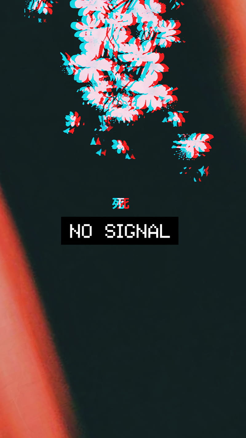No signal, anime, black, boy, pink, HD phone wallpaper | Peakpx