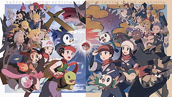 ohn pkmn, coin (pokemon), dawn (pokemon), lyra (pokemon), may (pokemon),  pachirisu, selene (pokemon), creatures (company), game freak, nintendo,  pokemon, pokemon (game), pokemon dppt, pokemon hgss, pokemon legends:  arceus, pokemon oras, pokemon sm