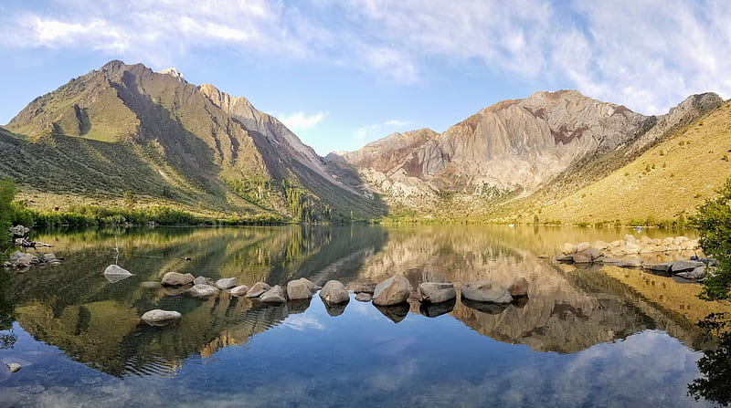 Convict Lake II, mountain, sun, HD wallpaper | Peakpx