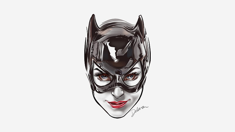Catwoman Face Artwork , catwoman, superheroes, HD wallpaper