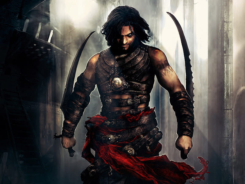 Prince Warrior, action, prince of persia, pop, video game, prince, angry, adventure, 2004, warrior, prince of persia warrior within, weapon, sword, HD wallpaper