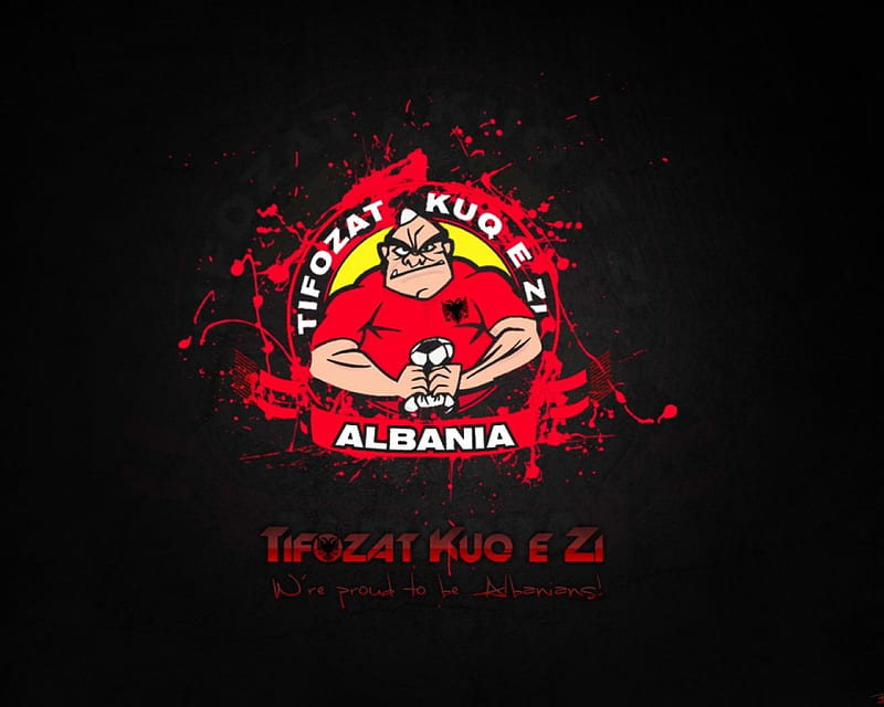 Tifozat kuq e zi, jemigati, jeminje, albania, kuqezi, Tifozat, HD wallpaper