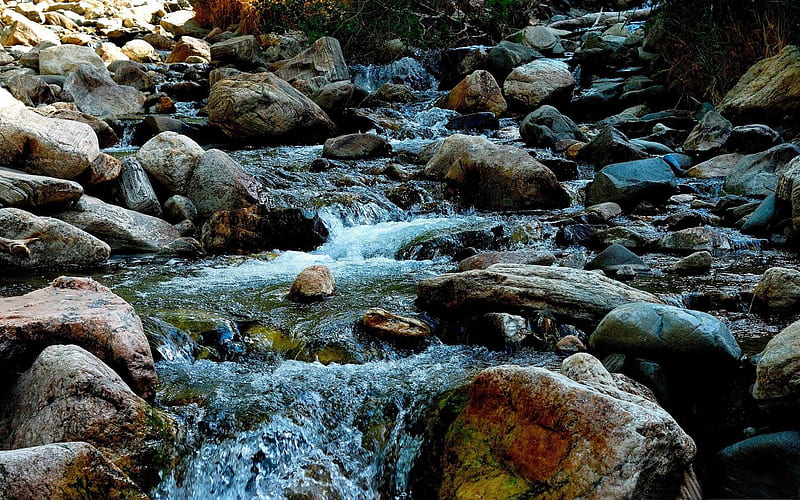 mountain creek -Nature rivers Landscape, HD wallpaper