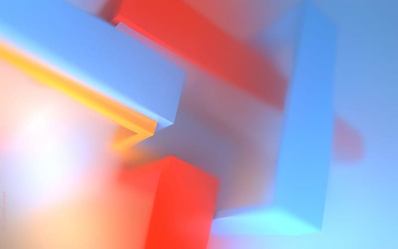 colorful rectangles-3D creative design theme, HD wallpaper