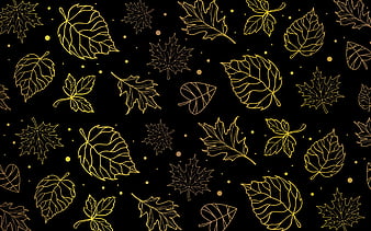 Black and Gold Leaves Wallpaper buy at the best price with delivery –  uniqstiq