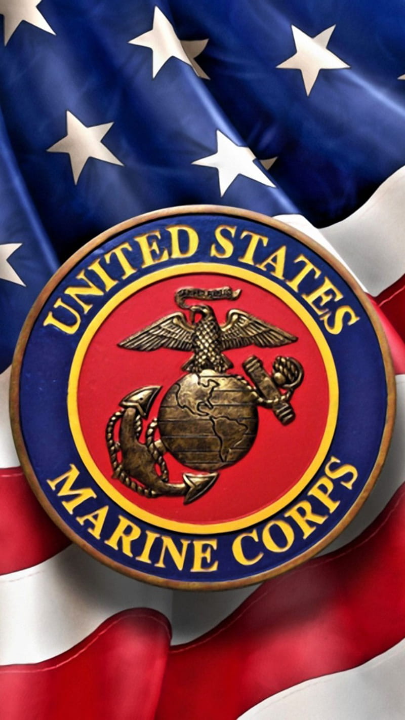 USMC Corps, flag, logo, marine, marines, military, HD phone wallpaper