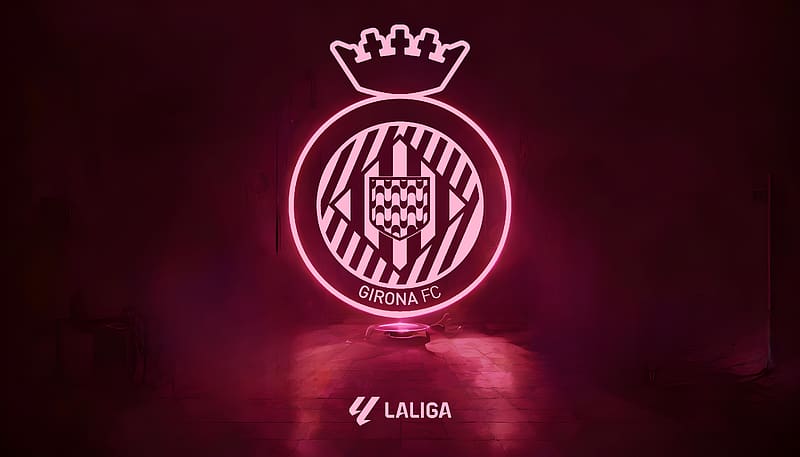 Girona FC, laliga, girona, logo, HD wallpaper