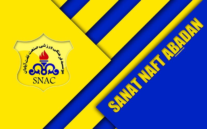Sanat Naft Abadan FC Iranian football club, geometric art, logo, creative  emblem, HD wallpaper