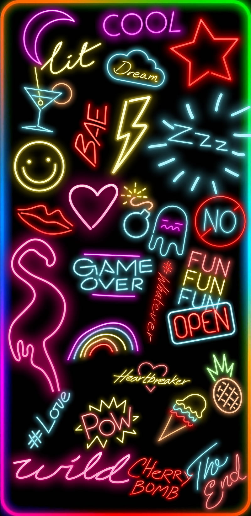 Neon, bright, collor, colorful, colorfully, fun, whatsapp, bonito, HD phone  wallpaper | Peakpx