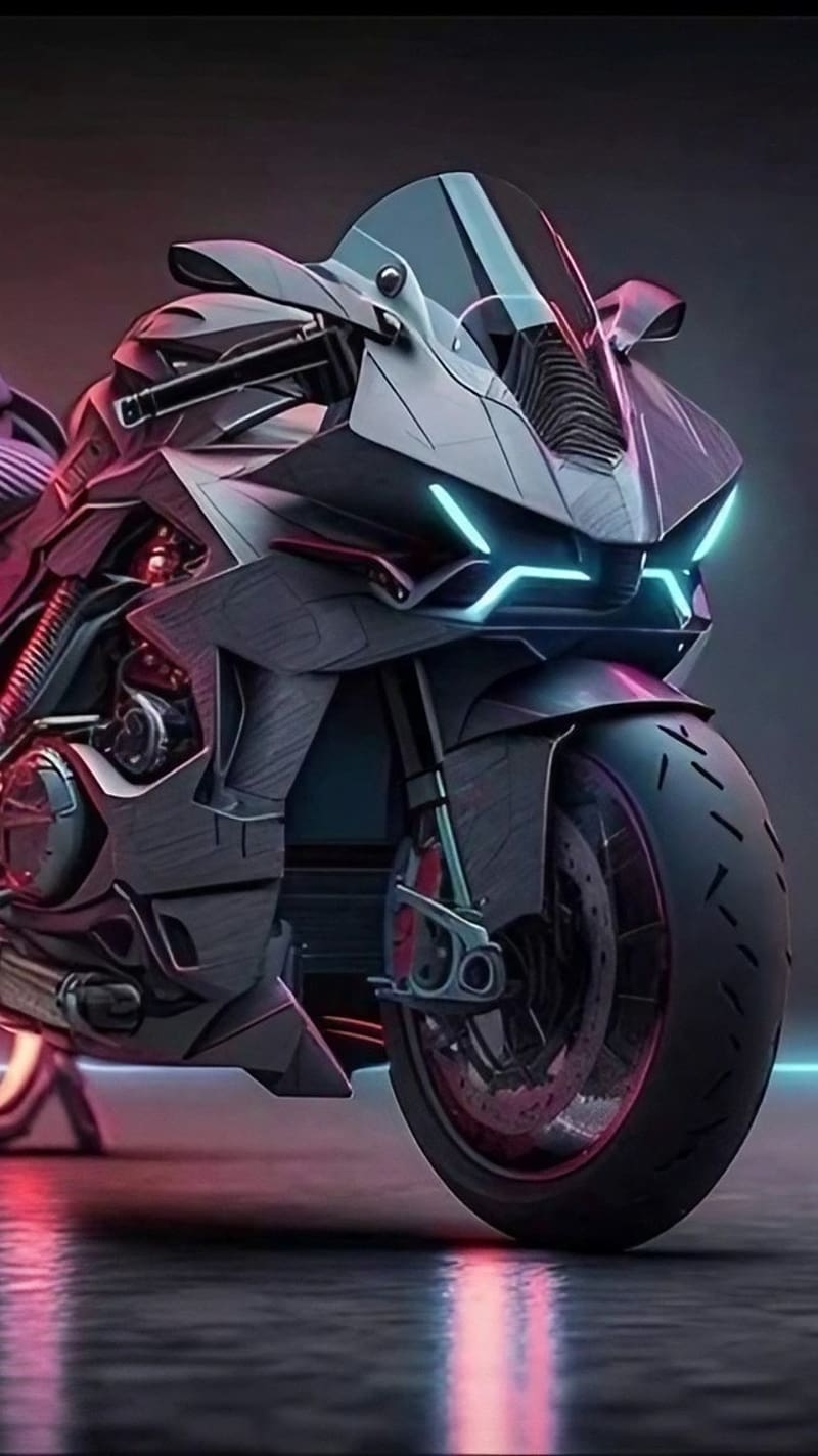 Kawasaki Ninja , Light Effect, grey bike, HD phone wallpaper