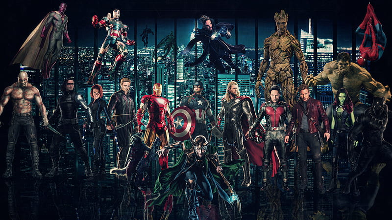 Avengers Infinty War 2018 Superheroes, avengers-infinity-war, infinity-war, hulk, thor, hawk-eye, antman, ant-man, wanda-maximoff, winter-solider, vision, falcon, war-machine, spiderman, iron-man, captain-america, doctor-strange, black-widow, black-panther, 2018-movies, avengers, movies, HD wallpaper