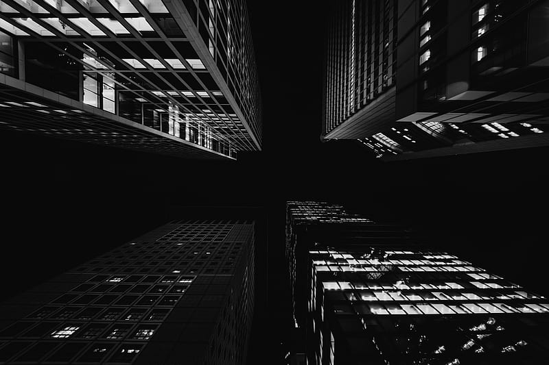 Building, architecture, bottom view, black and white, black, HD wallpaper |  Peakpx