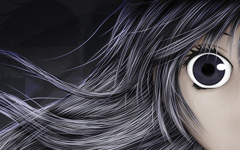 Female animated character Anime Girl Desktop cute girl purple cg  Artwork black Hair png  PNGWing