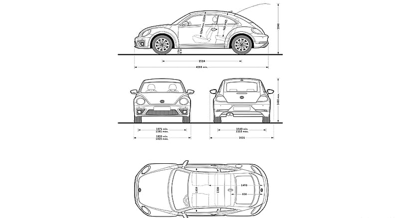 2017 Volkswagen Beetle Coupe - Dimensions , car, HD wallpaper