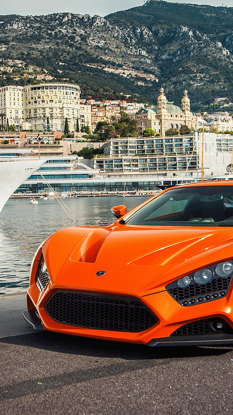 Orange car , esports, HD phone wallpaper