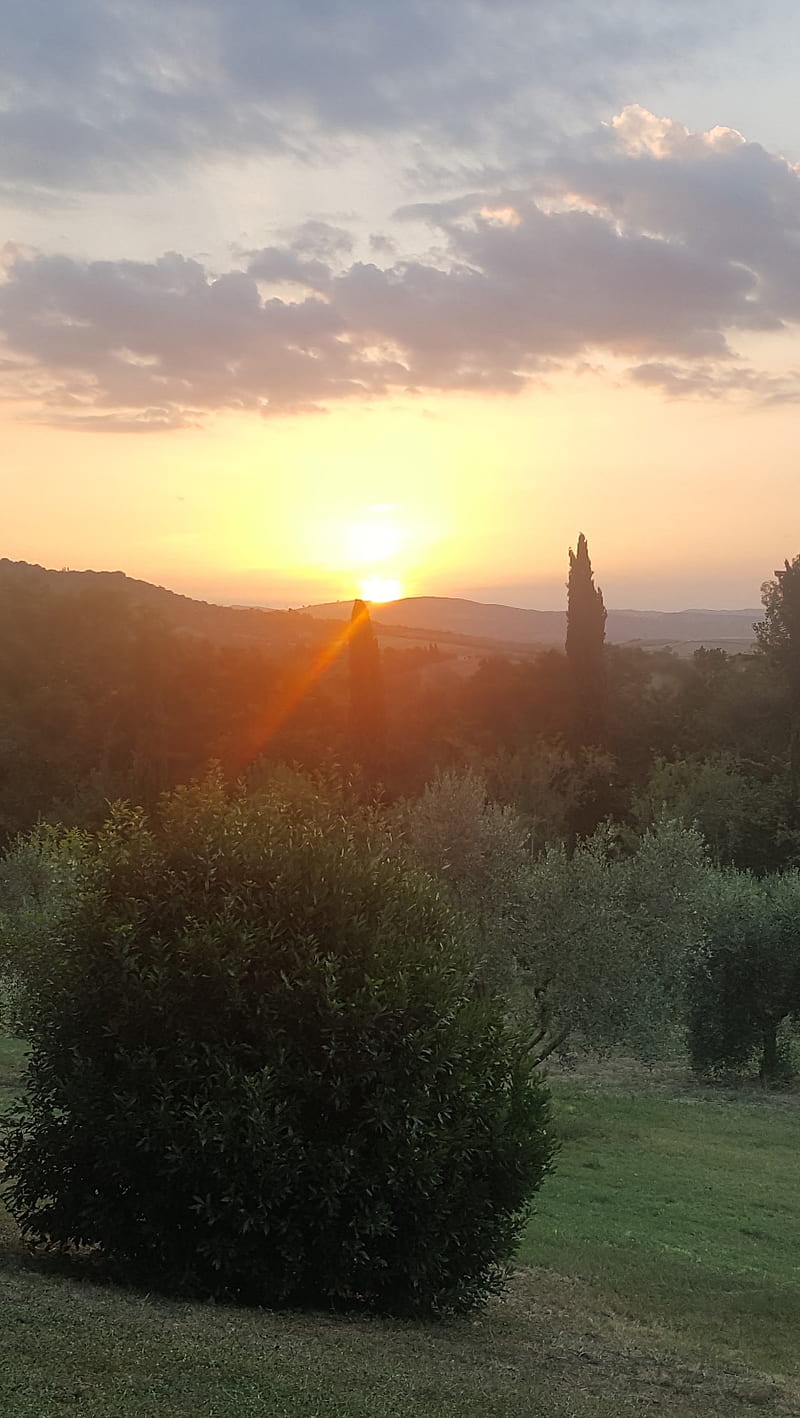 Sunset, tuscany, HD phone wallpaper